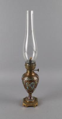 M. B. BREVETES- Cloisonné Petroleumlampe, Ende 19./20. Jh., - Works of Art