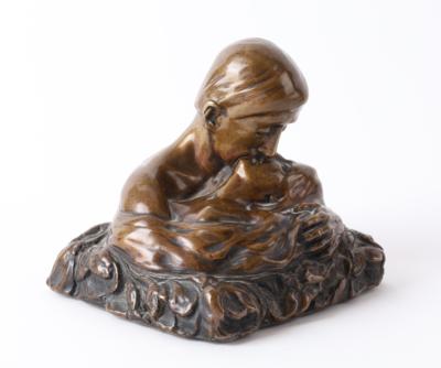 Sich küssendes Paar aus Bronze, um 1900/15 - Antiquitäten