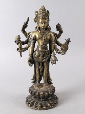 Bronzefigur des Avalokiteshvara, 20. Jh., - Antiquitäten
