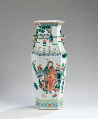 Famille rose Vase, China, 1. Hälfte 20. Jh., - Starožitnosti