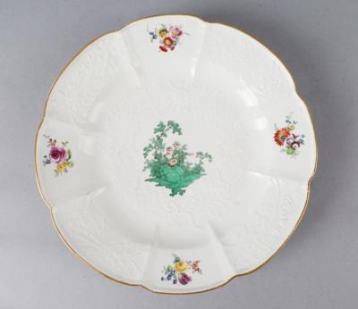 Teller aus dem Grünen Watteau Service, Meissen 1763-1774 - Antiquariato