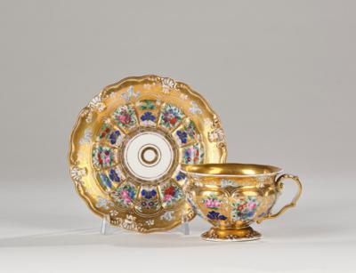 Biedermeiertasse mit Blumendekor, KPM 1837-1844 - Starožitnosti