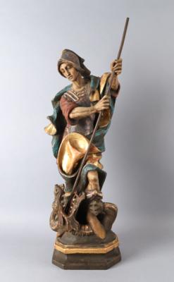 Hl. Georg mit Drachen, 20. Jh., - Antiquariato