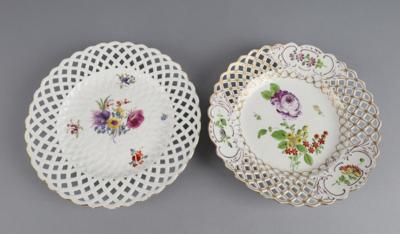 2 Gitterteller, Meissen, um 1775/80, - Starožitnosti