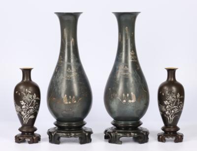 2 Paar Foochow Vasen, - Antiquariato