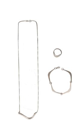 Collier, Armband und Ring aus Sterlingsilber, Jaana Toppila-Ikalainen, Helsinki, 2000 - Works of Art