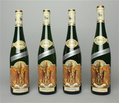 2003, 2004, 2005, 2008 Gr. Veltliner Vinothekfüllung, Weingut Knoll, 4 Flaschen - Die große DOROTHEUM Weinauktion powered by Falstaff