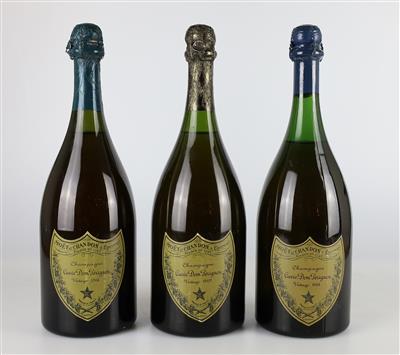 1964, 1966, 1969 Champagne Dom Pérignon Vintage Brut, 3 Flaschen, in OVP - Víno a lihoviny