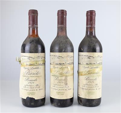 1978 Barolo DOCG Brunate, Ceretto, Piemont, 92 Cellar- Tracker-Punkte, 3 Flaschen - Víno a lihoviny