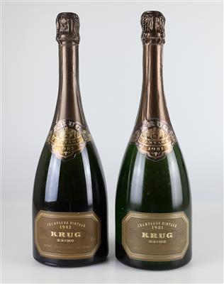 1981 + 1982 Champagne Krug Vintage Brut, 94 CellarTracker-Punkte, 2 Flaschen in OVP - Wines and Spirits