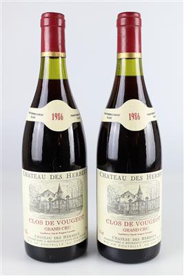 1986 Clos de Vougeot Grand Cru AOC, Château des Herbeux, Burgund, 2 Flaschen - Vini e spiriti