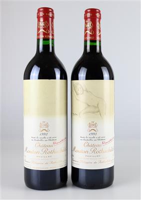 1993 Château Mouton Rothschild, Bordeaux, 90 CellarTracker-Punkte, 2 Flaschen - Víno a lihoviny