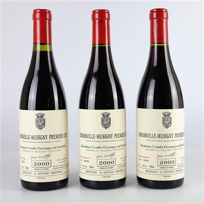 2000 Chambolle-Musigny Premier Cru, Domaine Comte Georges de Vogüé, Burgund, 92 CellarTracker-Punkte, 3 Flaschen - Die große Oster-Weinauktion powered by Falstaff