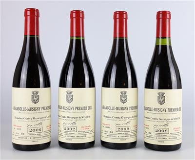 2002 Chambolle-Musigny Premier Cru, Domaine Comte Georges de Vogüé, Burgund, 92 CellarTracker-Punkte, 4 Flaschen - Die große Oster-Weinauktion powered by Falstaff
