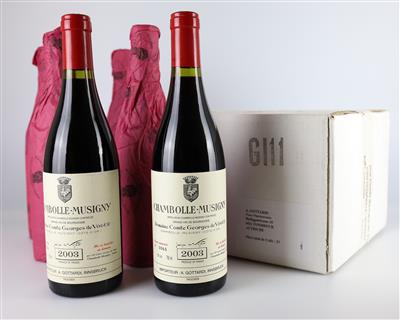 2003 Chambolle-Musigny AOC, Domaine Comte Georges de Vogüé, Burgund, 91 CellarTracker-Punkte, 2x6 Flaschen in OVP - Vini e spiriti