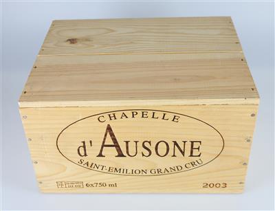 2003 Chapelle d'Ausone, Château Ausone, Bordeaux, 92 CellarTracker-Punkte, 6 Flaschen in OHK - Víno a lihoviny