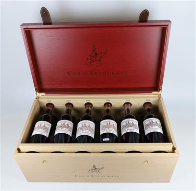 Sammlerkiste Château Cos d'Estournel, Bordeaux, 6 Jahrgänge zu je 2 Flaschen, OHK mit 12 Flaschen - Víno a lihoviny