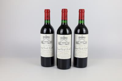 1986 Château Léoville Las Cases, Bordeaux, 100 Falstaff-Punkte, 3 Flaschen - Víno a lihoviny