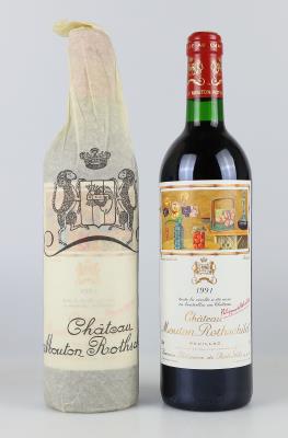 1991 Château Mouton Rothschild, Bordeaux, 90 Cellar Tracker-Punkte, 2 Flaschen - Vini e spiriti