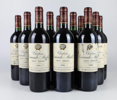 1996 Château Sociando-Mallet, Bordeaux, 91 Cellar Tracker-Punkte, 12 Flaschen, in OHK - Wines and Spirits