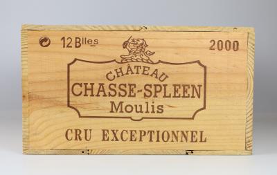 2000 Château Chasse-Spleen Cru Bourgeois Exceptionnel, Bordeaux, 91 Wine Spectator-Punkte, 12 Flaschen, in OHK - Víno a lihoviny