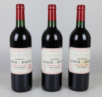 2001 Château Lynch-Bages, Bordeaux, 91 Cellar Tracker-Punkte, 3 Flaschen - Vini e spiriti