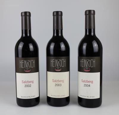 2002, 2003, 2004 Salzberg, Weingut Gernot und Heike Heinrich, Burgenland, 3 Flaschen - Víno a lihoviny