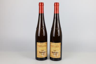 2014 Dalsheim Hubacker Riesling GG trocken, Weingut Keller, Rheinhessen, 93 Cellar Tracker-Punkte, 2 Flaschen - Víno a lihoviny