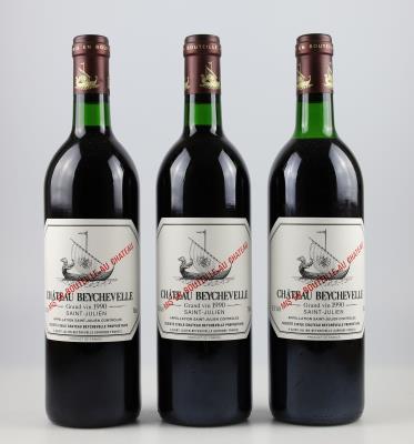 1990 Château Beychevelle, Bordeaux, 90 Wine Spectator-Punkte, 3 Flaschen - Vini e spiriti
