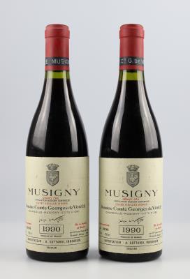 1990 Musigny Grand Cru AOC, Domaine Comte Georges de Vogüé, Burgund, 96 Parker-Punkte, 2 Flaschen - Wines and Spirits powered by Falstaff