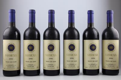 1990 Sassicaia Vino da Tavola, Tenuta San Guido, Toskana, 93 Wine Spectator-Punkte, 6 Flaschen - Wines and Spirits powered by Falstaff