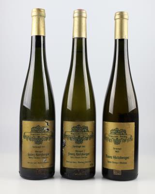 1991, 1992, 1993 Riesling Ried Singerriedel Smaragd, Weingut Franz Hirtzberger, Wachau, 3 Flaschen - Víno a lihoviny