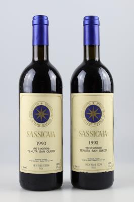 1993 Sassicaia Vino da Tavola, Tenuta San Guido, Toskana, 92 Falstaff-Punkte, 2 Flaschen - Vini e spiriti