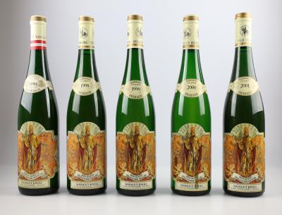 1995, 1998, 1999, 2000, 2001 Riesling Ried Dürnstein Schütt Smaragd, Weingut Knoll, Wachau, 5 Flaschen - Die große Oster-Weinauktion powered by Falstaff