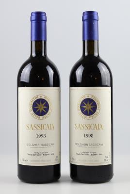 1998 Sassicaia Bolgheri DOC, Tenuta San Guido, Toskana, 95 Wine Spectator-Punkte, 2 Flaschen, in OHK - Die große Oster-Weinauktion powered by Falstaff