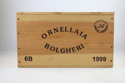 1999 Ornellaia Bolgheri Superiore DOC, Tenuta dell'Ornellaia, Toskana, 95 Parker-Punkte, 6 Flaschen, in OHK - Wines and Spirits powered by Falstaff
