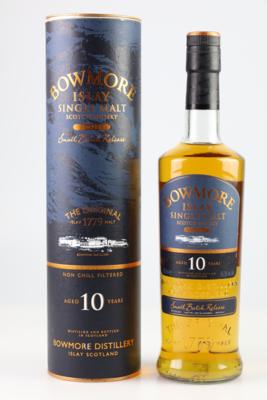 10 Years Old Bowmore Tempest Islay Single Malt Scotch Whisky, Bowmore Distillery, Schottland, 0,7 l - Víno a lihoviny