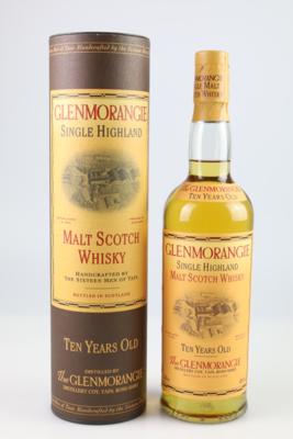 10 Years Old Glenmorangie Single Highland Malt Scotch Whisky, Glenmorangie, Schottland, 0,7 l - Víno a lihoviny