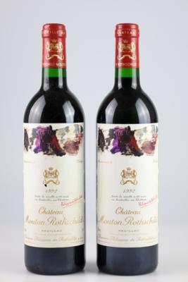 1992 Château Mouton Rothschild, Bordeaux, 91 Cellar Tracker-Punkte, 2 Flaschen - Víno a lihoviny