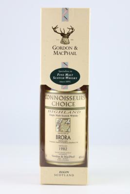 20 Years Old Brora Connoisseurs Choice Single Highland Malt Scotch Whisky, distilled in 1982, Gordon & MacPhail, Schottland, 0,7 l - Víno a lihoviny