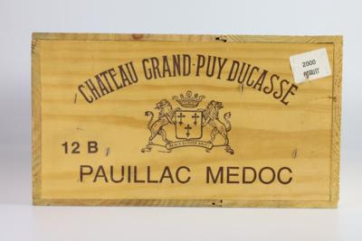 2000 Château Grand-Puy Ducasse, Bordeaux, 90 Falstaff-Punkte, 12 Flaschen, in OHK - Víno a lihoviny