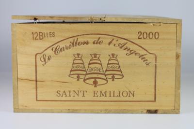 2000 Le Carillon de L'Angélus, Château Angélus, Bordeaux, 91 Cellar Tracker-Punkte, 12 Flaschen, in OHK - Víno a lihoviny