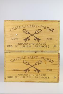 2001 Château Saint-Pierre, Bordeaux, 90 Cellar Tracker-Punkte, 24 Flaschen, in OHK - Vini e spiriti