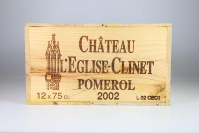 2002 Château L'Eglise-Clinet, Bordeaux, 90 Wine Spectator-Punkte, 12 Flaschen, in OHK - Wines and Spirits powered by Falstaff