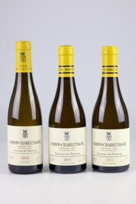 2010, 2015, 2016 Corton Charlemagne Grand Cru, Domaine Bonneau du Martray, Burgund, 96 Falstaff-Punkte, 3 Flaschen halbe Bouteille - Víno a lihoviny