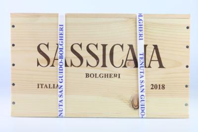 2018 Sassicaia, Tenuta San Guido, Toskana, 98 Wine Enthusiast-Punkte, 6 Flaschen, in OHK - Vini e spiriti