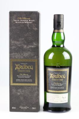 21 Years Old Ardbeg The Ultimate Islay Single Malt Scotch Whisky, Ardbeg, Schottland, 0,7 l - Víno a lihoviny