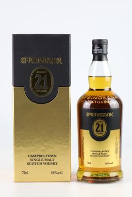 21 Years Old Springbank Campbeltown Single Malt Scotch Whisky, Springbank, Schottland, 0,7 l, in OVP - Vini e spiriti