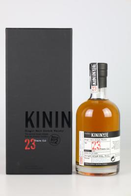 23 Years Old Kininvie Single Malt Scotch Whisky, Kininvie Distillery, distilled in 1990, Schottland, halbe Bouteille 0,350 l, in OVP - Víno a lihoviny