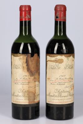 1962 Château Mouton Rothschild, Bordeaux, 92 Cellar Tracker-Punkte, 2 Flaschen - Vini e spiriti